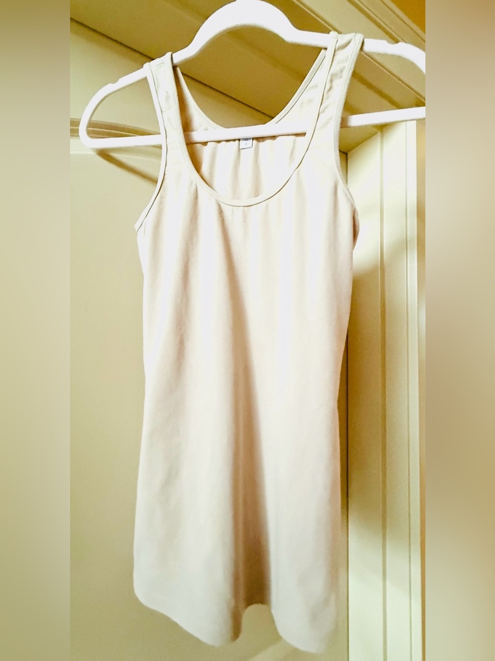 James Perse Sz 1,Tan Classic Women's Scoop Neck Tank Top Y2K Minimalist